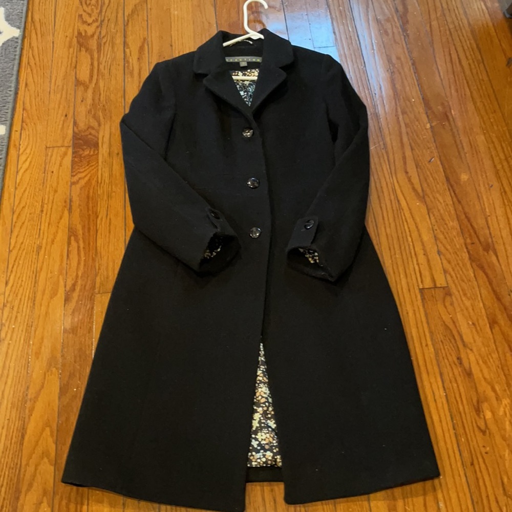 Kenneth Cole Reaction Womens Black Coat - Picture 3 of 9